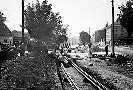 Zagreb, Gupčeva zvijezda, dovršavanje tramvajske pruge Medveščaka; 1935.